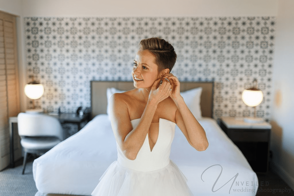 Second wedding Photographer captures a bride in a white dress with true-to-life color.