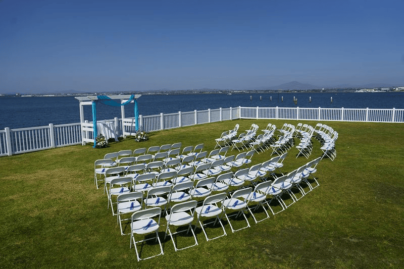 Outdoor ceremony setup photo, a great addition to a Wedding Photography Shot List.