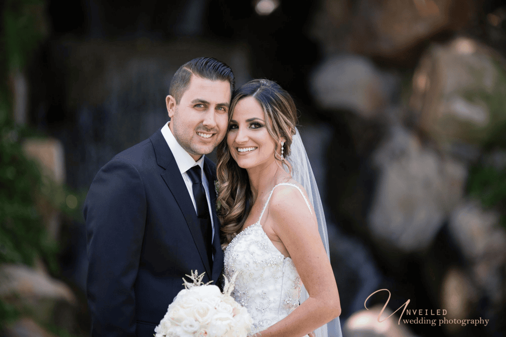 Bride and groom portrait captured by a Grand Tradition Estate Wedding Photographer.